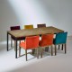 Dining table with metal legs ZAZIE by Robin Interiors