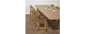 The vintage wood extendable DALHIA Dining Table for 6-10 by Robin Interiors