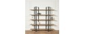 YORK metal frame with 5 rustic wood shelves, industrial shelving unit by Robin Interiors