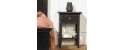 VANESSA 1 drawer modern bedside table compact black / white by Robin Interiors