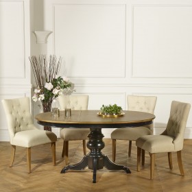 extendable pedestal dining table