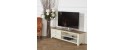 ARLO minimal painted white tv cabinet wooden top by Robin Interiors
