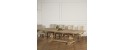 The rustic wood extendable rectangle PENELOPE Dining Table for 10 by Robin Interiors