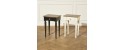 DISSAY painted small black / small white bedside table oak table top by Robin Interiors