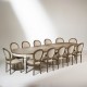White extendable dining table AUDE by Robin Interiors