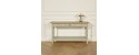 MARKUS wooden console table grey / white with storage by Robin Interiors