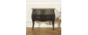 ISLA assembled chest of drawers black and oak French style By Robin Interiors