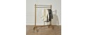 LULU metal and wooden clothes rack, free standing clothing hanger / pole wardrobe by Robin Interiors