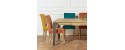 BALTIMORE modern extendable metal leg wood Dining Table for 8 (105 cm) by Robin Interiors