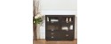 CARGO black / white modern drinks cabinet wood and glass by Robin Interiors