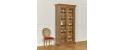 HENRY brown - display oak cabinet with glass doors and adjustable shelving, by Robin Interiors