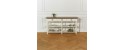 The ROMANE Console - matt ivory, oak, 3 drawer shabby chic by Robin Interiors