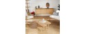KENJI Scandinavian coffee table oak with shelf by Robin Interiors