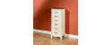 ORIANE tall boy chest of drawers black / white / taupe 6 drawers By Robin Interiors