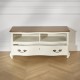 The SERRENA off white, 1 drawer, 2 compartment TV stand by Robin Interiors