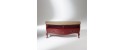ALIENOR shabby chic tv stand black / red with 1 drawer by Robin Interiors