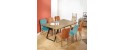 HECTOR modern rectangle metal leg Dining Table for 8 by Robin Interiors