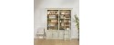 FRANCOIS black / green grey bookcase ladder, wood bookcase large by Robin Interiors