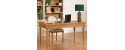 The YVAN Desk - oak, large, traditional, 2 drawer by Robin Interiors