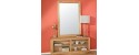 QUINCY large rectangle mirror with wooden frame By Robin Interiors