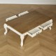 white shabby chic coffee table