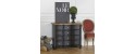 DIANA black painted oak chest of drawers uk By Robin Interiors