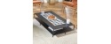 The CHELSEA Coffee Table - rectangle, black metal, 2-tier by Robin Interiors