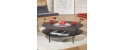 SOHO circle coffee table black metal minimalist by Robin Interiors