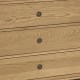 OLIVIA - Shabby chic oak chest of drawers, 6 drawers