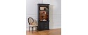 GASPARD tall bookcase with doors black / small apothecary cabinet by Robin Interiors