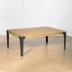 ATHENA - Industrial Style Extendable Square Dining Table