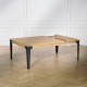 ATHENA - Industrial Style Extendable Square Dining Table