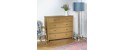OLIVIA - Shabby chic oak chest of drawers, 5 drawers